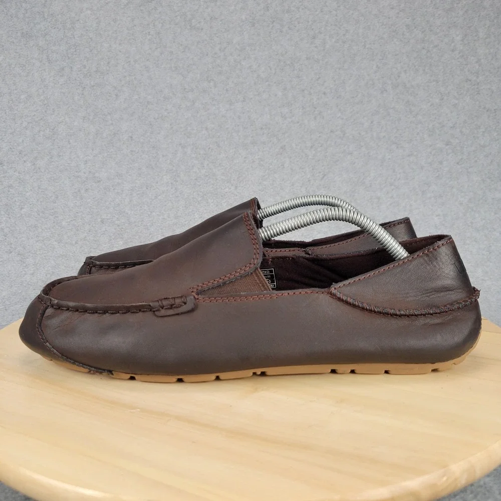 UGG Upshaw Loafers Mens Size 10 Brown Leather Slip On Driving Moccasins 1098150